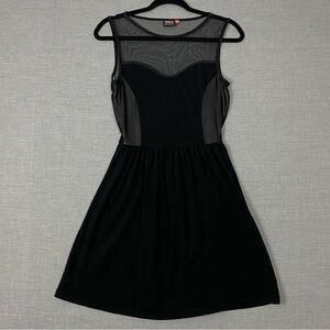 Little Black Dress Only Fashion Favourites Mini Sz Small Mesh Top Flare Skirt
